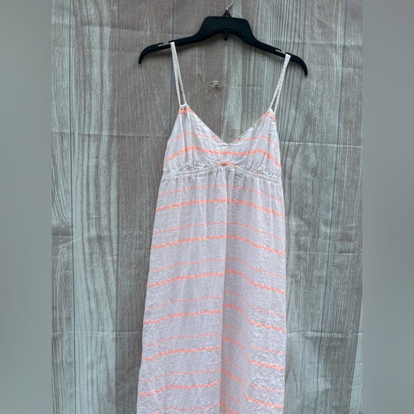 J Crew size M striped linen boho lined maxi strappy sun dress - Picture 3 of 10
